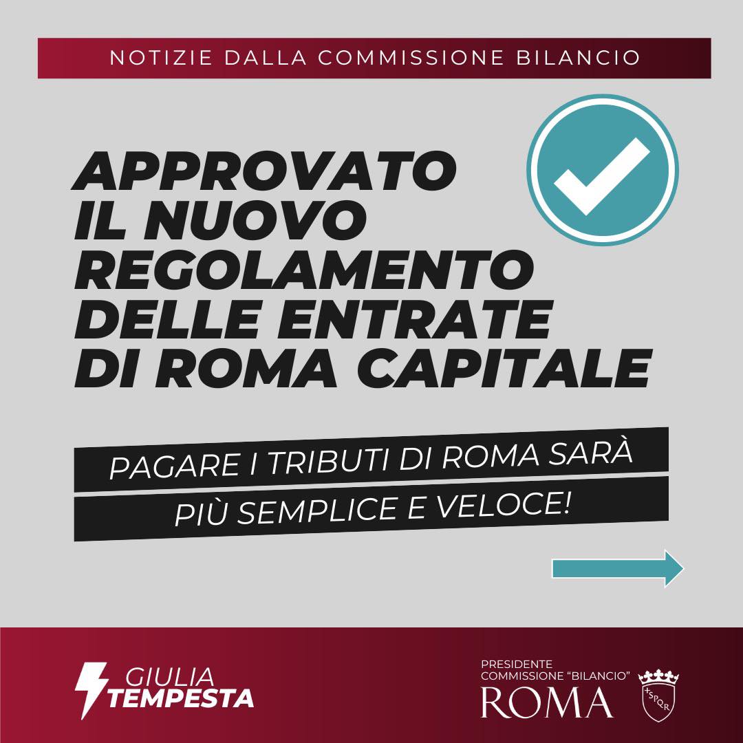Scopri di più sull'articolo APPROVATO IL NUOVO DELLE REGOLAMENTO ENTRATE DI ROMA CAPITALE