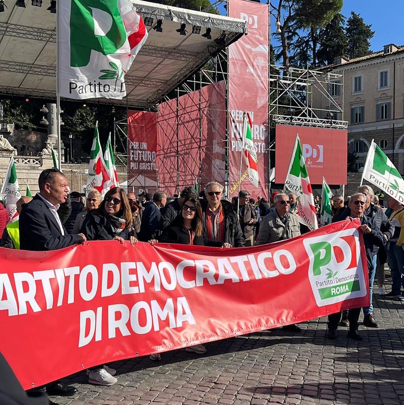 Scopri di più sull'articolo Per un futuro più giusto: l’11 novembre in Piazza del Popolo a Roma per la manifestazione nazionale del Partito Democratico